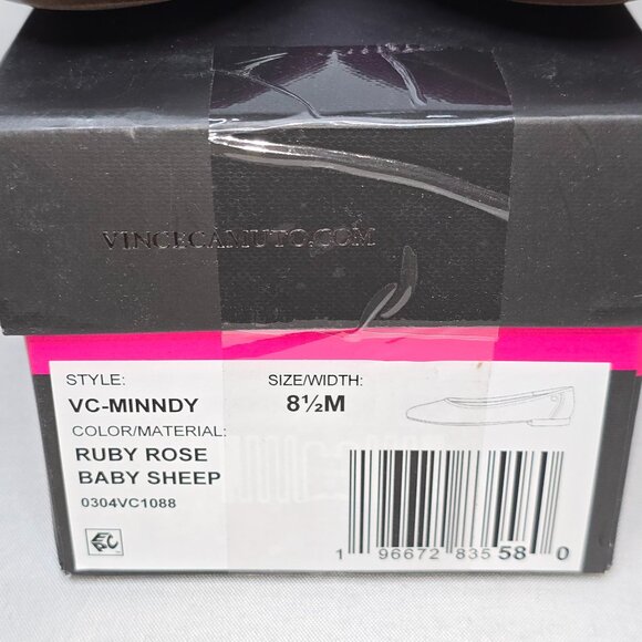 Vince Camuto Minndy Flat in Ruby Rose Baby Sheep, Women's Size 8.5 M, NIB - Picture 6 of 6